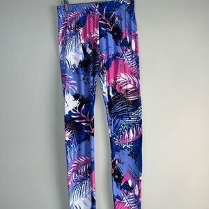 Love vibrant tropical print leggings size Large